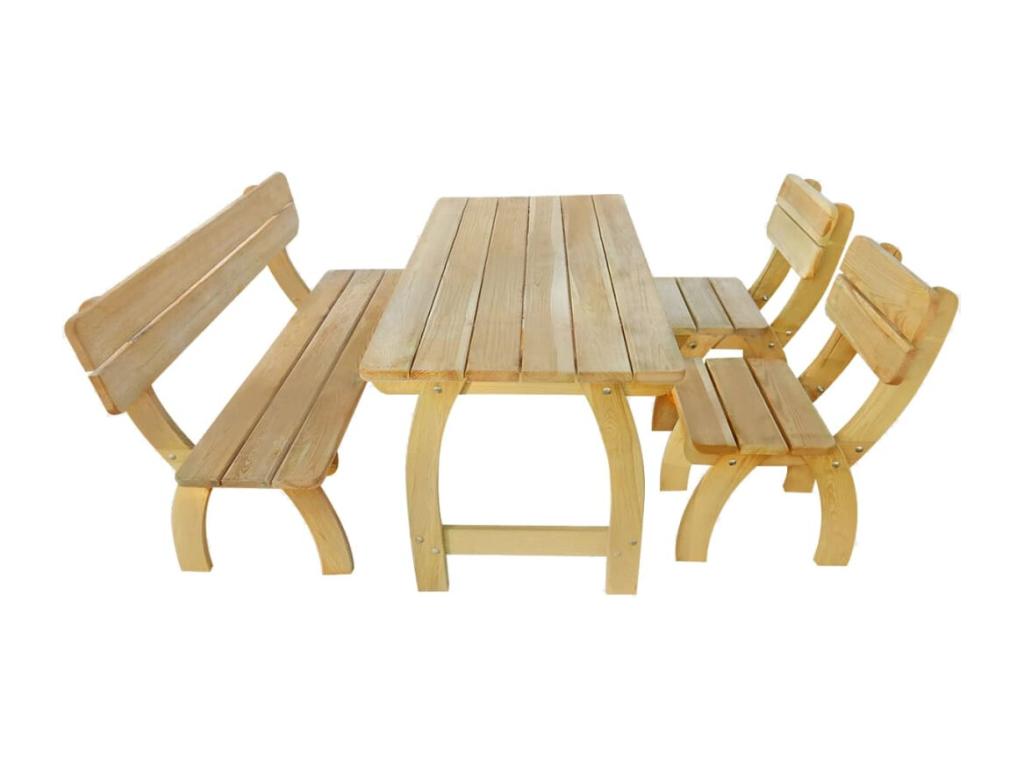 4-piece outdoor dining set, impregnated pine wood FBPC13857