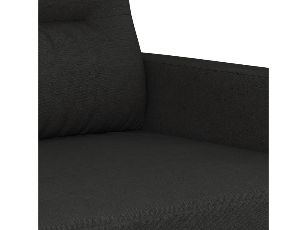 2-seater sofa, black, 140 cm, fabric, RIYZ11095