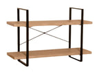 Lumenao Industrial Shelf – 2 Tiers – Wood and Metal – Trendy Lumenao Design RISK59854