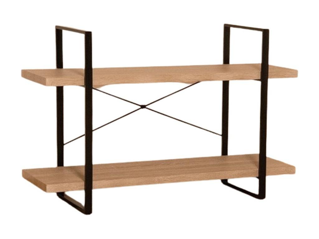Lumenao Industrial Shelf – 2 Tiers – Wood and Metal – Trendy Lumenao Design RISK59854