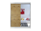 Lumenao 140 Wardrobe, Lumenao Oak - White, 200x150x58cm, Sliding Wardrobe Doors, BXAG35430