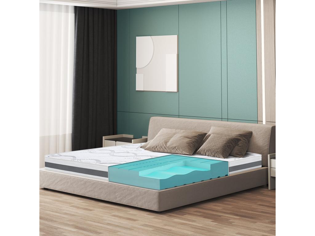 Double Mattress 140x195 with Memory Foam - Premium Quality - Height 16 cm - Made in Italy GJGO65547