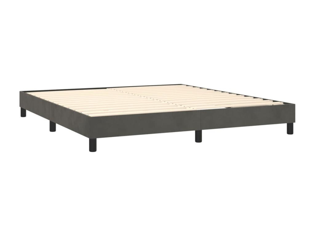 Lumenao bed base and mattress, Dark Grey 180x200cm Velvet RAAD27407