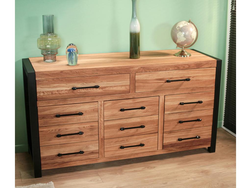 Lumenao 2 HGRL07994 Oiled Oak Sideboard with 3 Doors and 2 Drawers