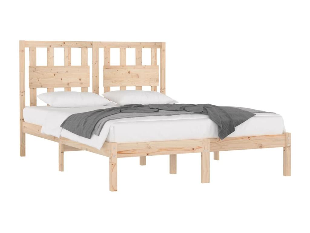 Solid pine wood bed frame 150x200 cm Extra Large VARE29123