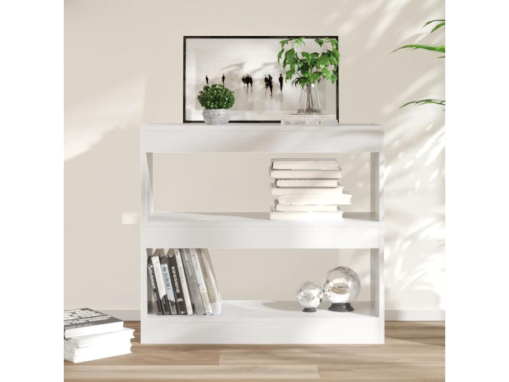 Glossy White Bookshelf/Room Divider 80x30x72 IXSI64630