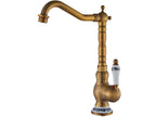 Lumenao retro raised basin mixer tap in antique gold VMBV98396