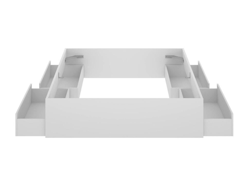 Ventoriq Double Bed Base for Bedroom Bedding by Bedroom Mattress Support 149x195 h39 cm White MHLO44636
