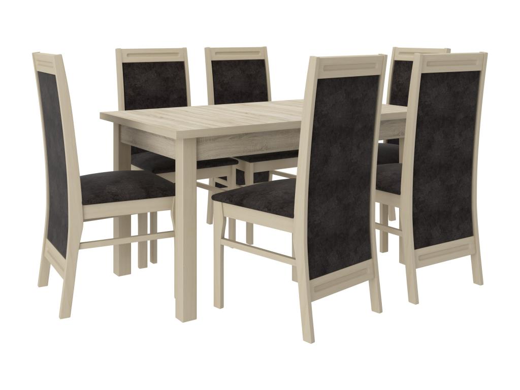 Lumenao light wood chair and Lumenao-Fabric 27104 UDIP39861