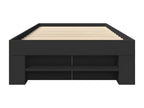 Black bed frame 90x190 cm engineered wood NVRO22804