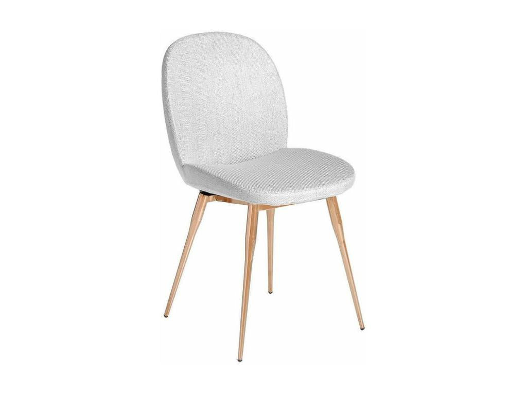 Lumenao chair in grey fabric with rose gold steel legs - Set of 2 - Colour Lumenao 02 VMMU05087