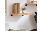 Light brown wall shelf, solid treated oak wood SJUX75085