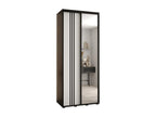 Lumenao 7 Sliding Door Wardrobe 235.2/100/45 2 Doors Black/White/Black MJML73903