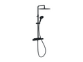 Lumenao Metro matte black thermostatic shower column UHDS32258