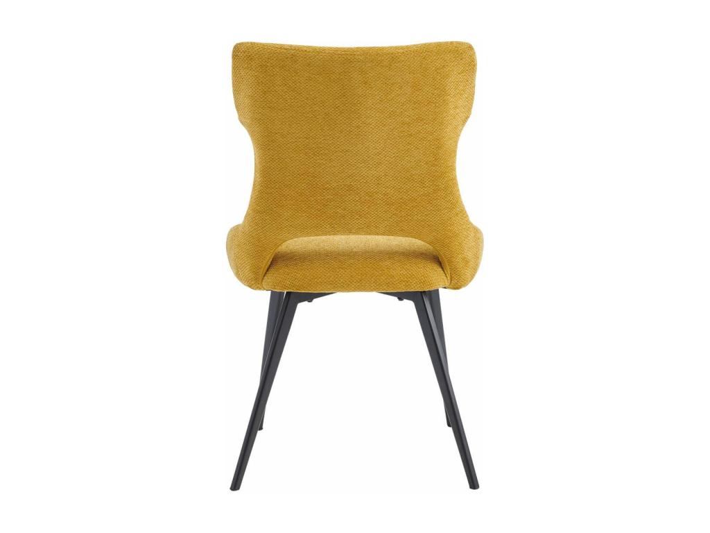Lumenao - Set of 2 Fabric Chairs, Yellow ZZUR75791
