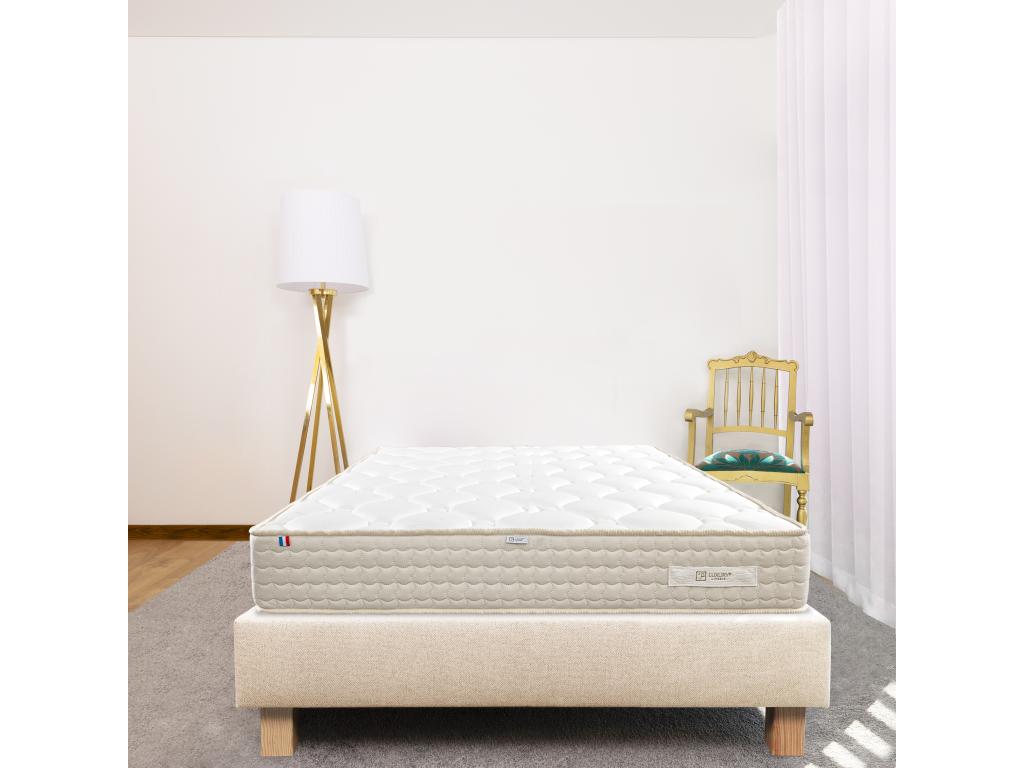Sublime 140x190 cm Mattress Set with 20 cm Beige Slatted Base USTF69795