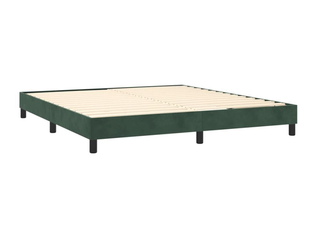 Lumenao bed base and mattress, dark green, 180x200 cm, velvet, GNKY03370