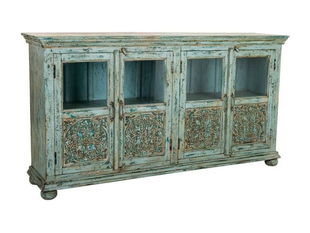 Blue wooden sideboard 170x40x90 XJZJ30327