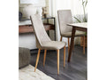 Set of 2 Lumenao dining chairs, light grey PU leather, XYQY59810