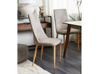 Set of 2 Lumenao dining chairs, light grey PU leather, XYQY59810