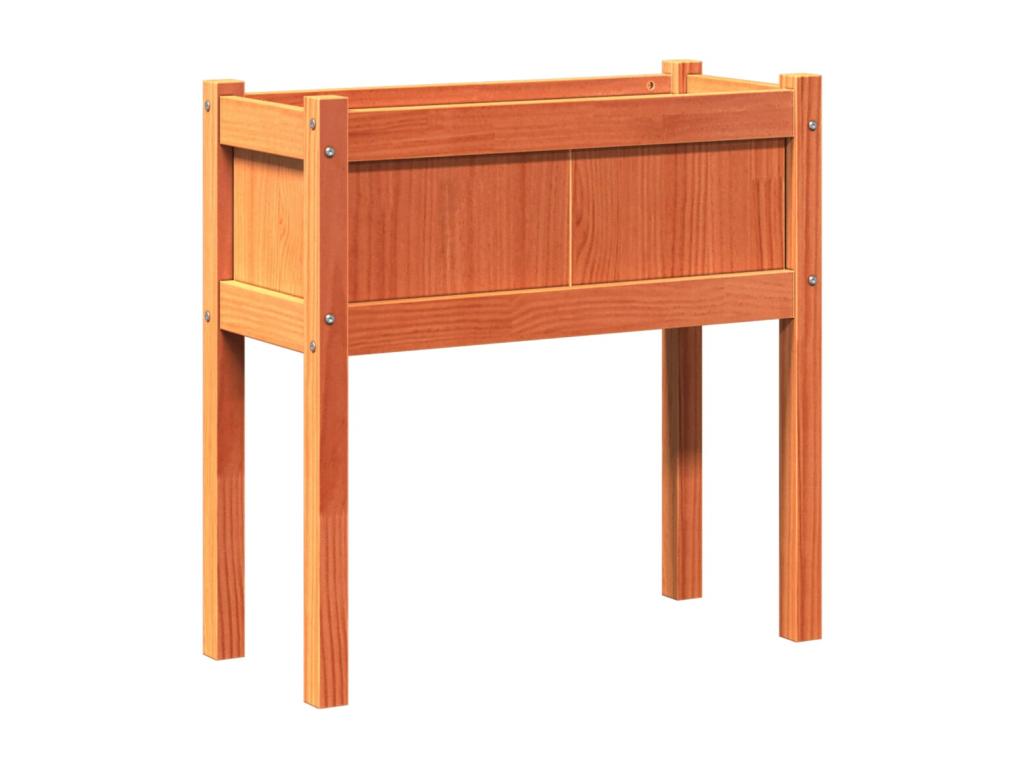 Brown planters and stands 70x31x70 solid pine wood UEOX77146