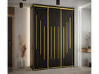 Lumenao 8 Sliding Door Wardrobe 235.2/180/60 3 Doors Black/Black/Gold ETMV78593