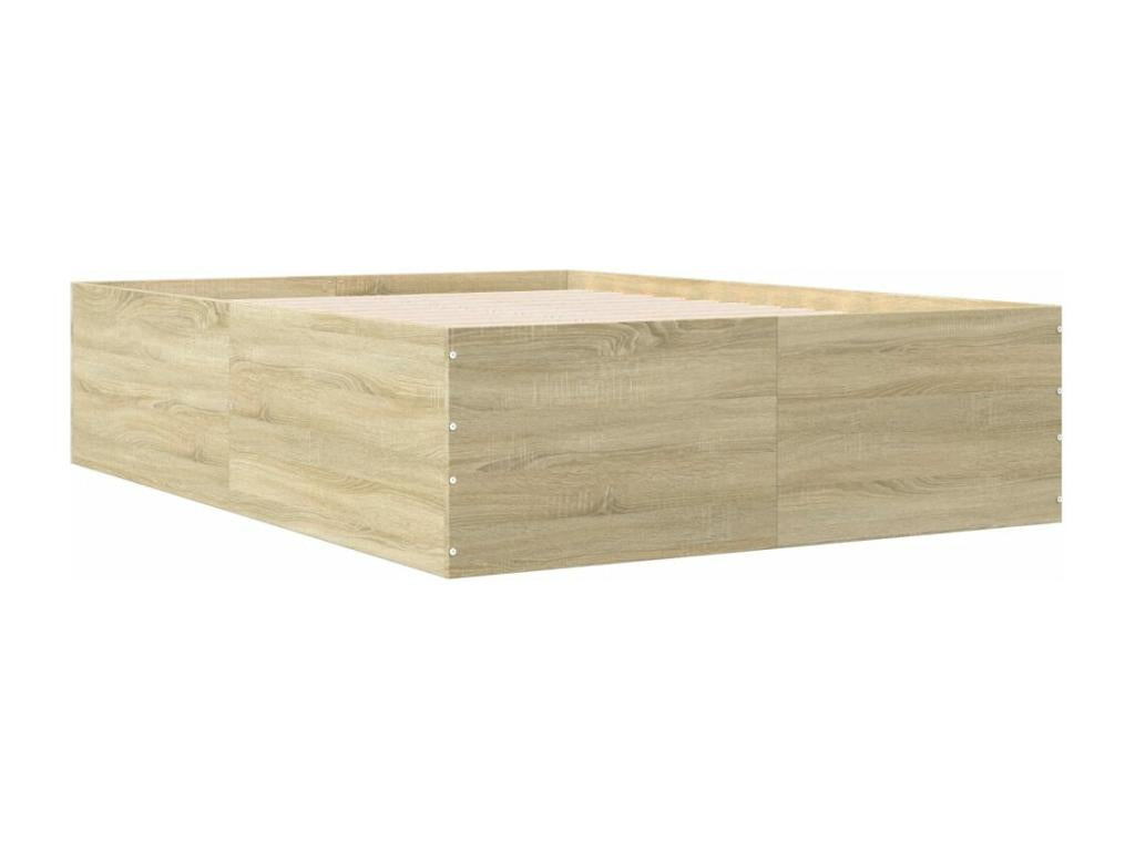 Lumenao oak bed frame 135x190 cm engineered wood ZEWT59792