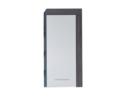 Lumenao wall-mounted storage cabinet, white and smoked silver TDYC14053