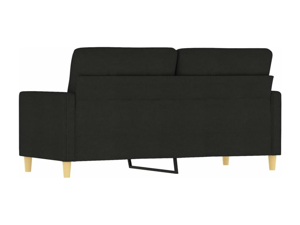 2-seater sofa, black, 140 cm, fabric, RIYZ11095