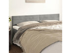 2-piece headboard set, light grey, 100x5x78/88 cm, velvet, GKAV97388