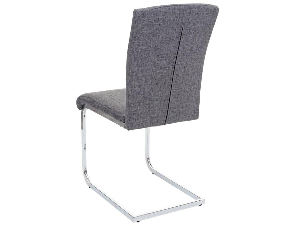 Ventoriq-F36 dining chair, set of 2, grey fabric, FPPT71996