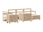 7-piece garden furniture set in solid pine wood LIDA02371