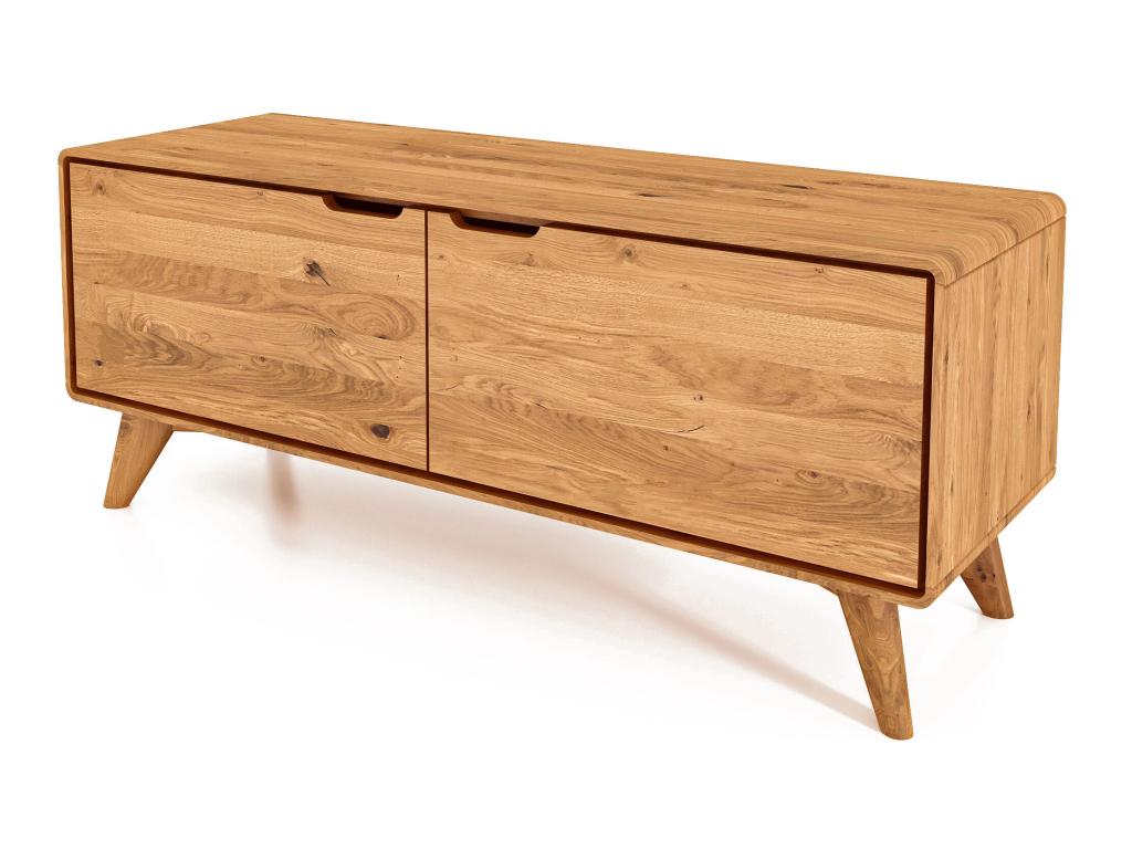 Ventoriq - TV stand with doors in natural oiled wild oak KXSN33431