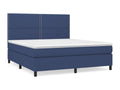 Upholstered bed base with mattress, blue, 160x200 cm, fabric VOPI04035