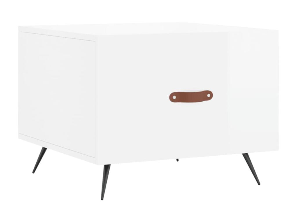 Coffee tables, 2 pcs, glossy white, 50x50x40cm, engineered wood, WNAZ16868