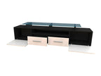 Lumenao 117 TV Stand, Glossy Black - Black. Number of doors: 2. Number of drawers: 2. NRDD01987