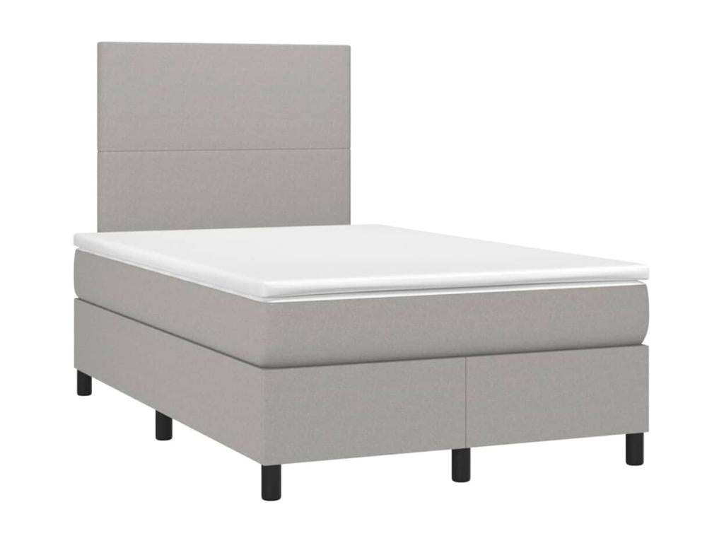 Ventoriq bed base with light grey mattress 120x200cm Fabric VXXG27488