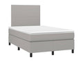 Ventoriq bed base with light grey mattress 120x200cm Fabric VXXG27488