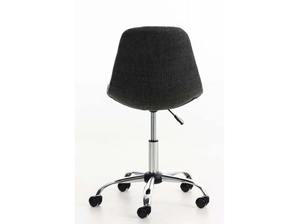 Grey fabric office stool/chair 55x55x91 cm tabo10007 BRGL21093
