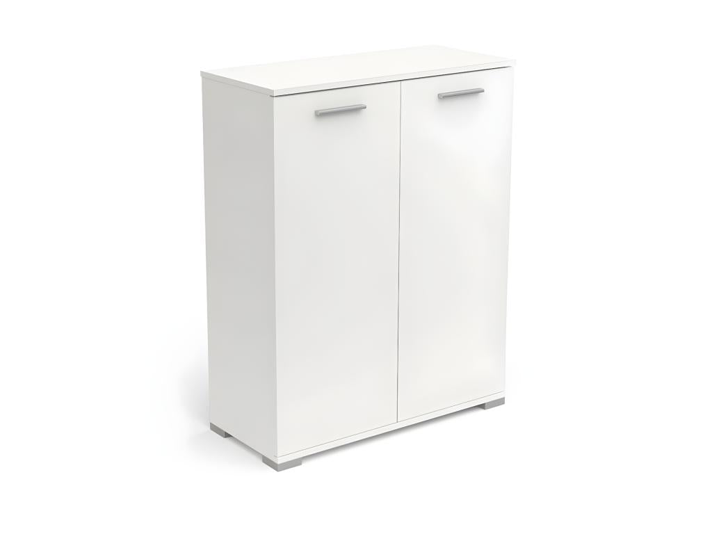 2-door sideboard Matt white - Lumenao - L 80 x W 35 x H 101 cm XBFL83402