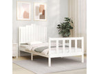 White bed frame and headboard 100x200 cm solid wood RUSB73388