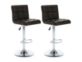 Bar stools, 2 pcs, Brown Faux Leather, 12 RHQD42295
