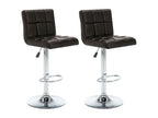 Bar stools, 2 pcs, Brown Faux Leather, 12 RHQD42295