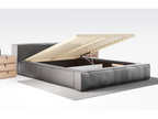 Lumenao Double Bed with Storage 140x200 Lumenao - Upholstered Bed with Lumenao Headboard - Silver Lumenao 14 OMHC10926