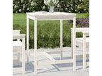 White garden table 82.5x82.5x110 cm solid pine wood TXKX11102