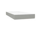 Lumenao bed base and mattress with LED, light grey, 90x190 cm, LLMV85557