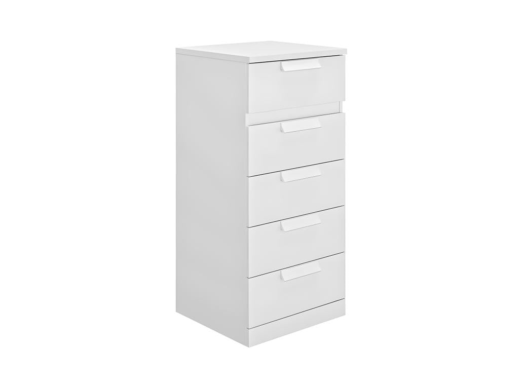 5-Drawer Chest of Drawers, White - Ventoriq MMPF76777