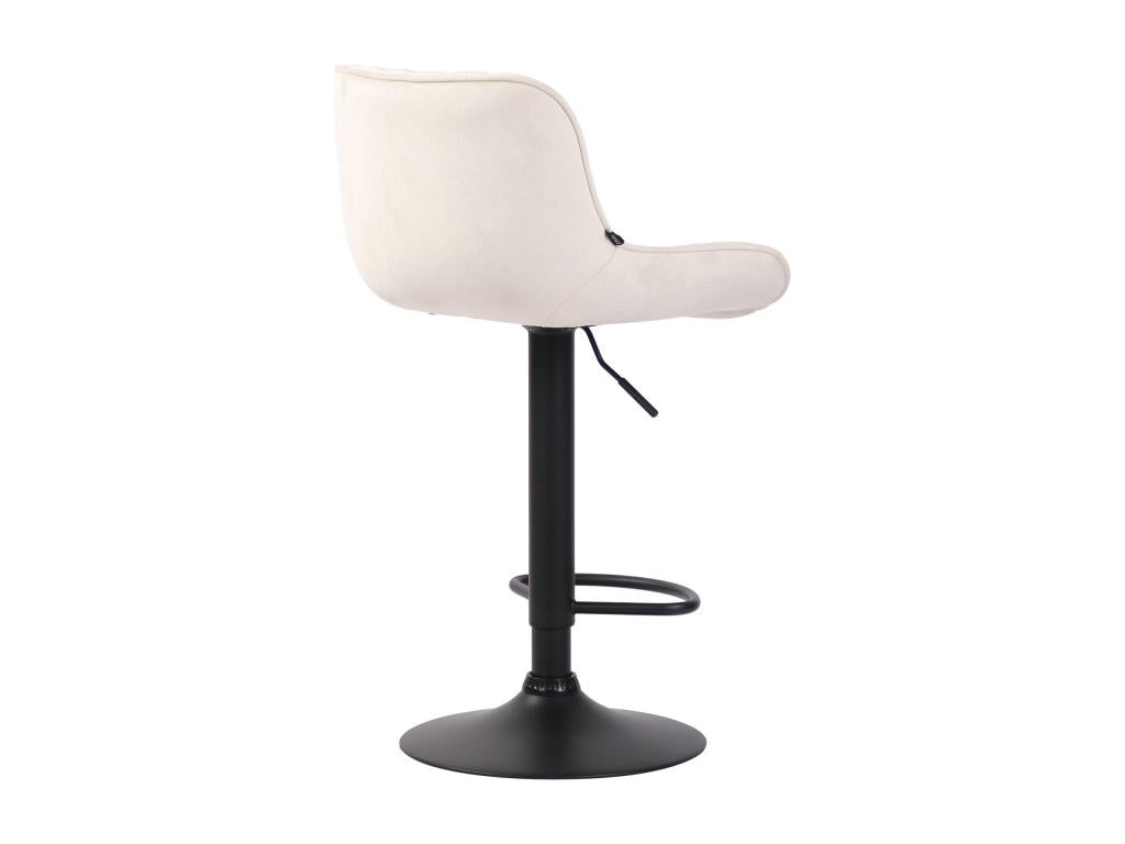 Set of 2 Bar Stools - Velvet / Metal - Cream - Lumenao CERN06356