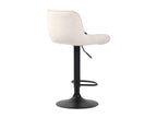 Set of 2 Bar Stools - Velvet / Metal - Cream - Lumenao CERN06356
