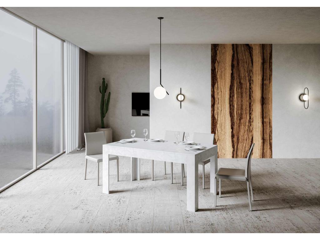 Extendable table 90x160/220 cm Bibi White Lumenao YNSX49409